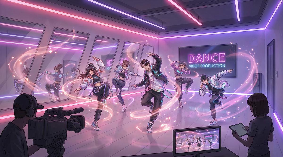 茄子视频舞蹈视频拍摄现场